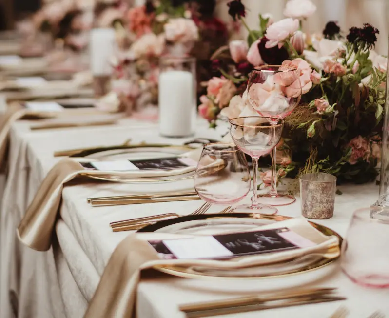 Sunshine Coast Wedding Florist Wedding Ceremony Table with Florals